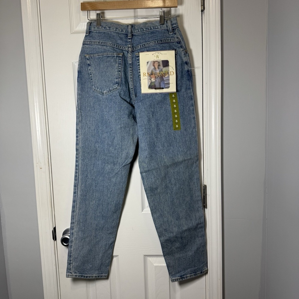 New Vintage Wrangler Jeans Women's 8 Petite For Women Relaxed Tapered Light Blue